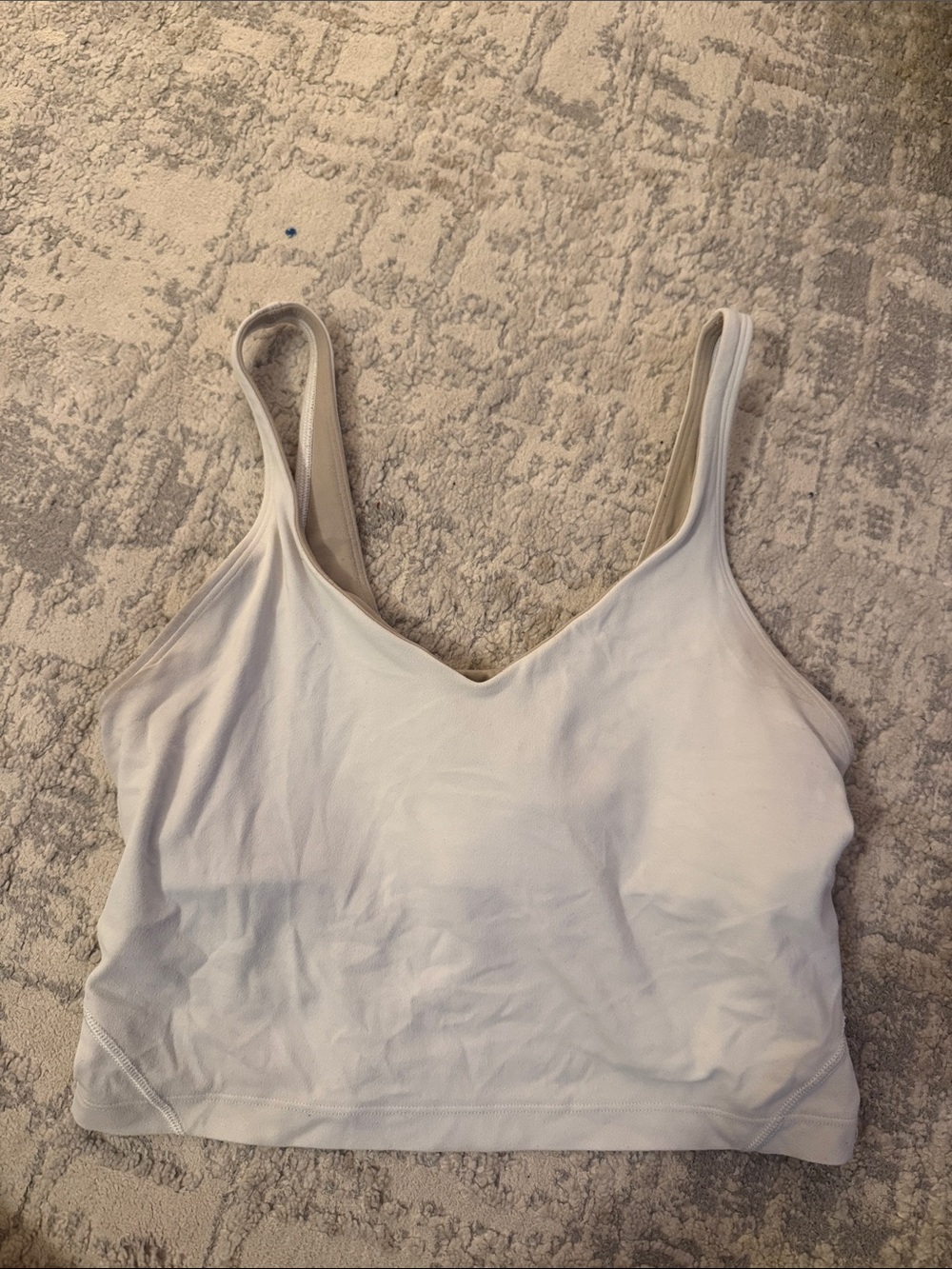lululemon athletica White V-Neck Cropped Camisole